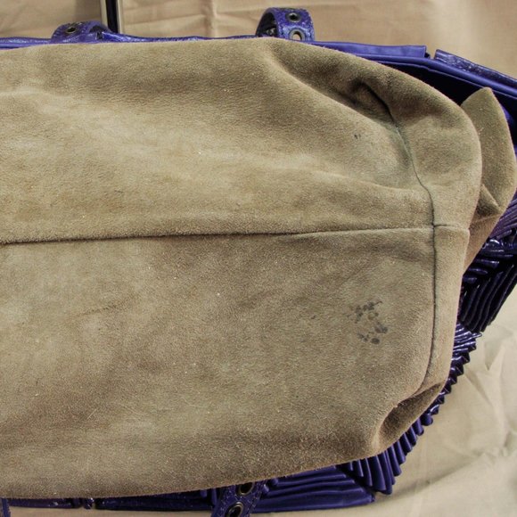 BOTTEGA VENETA 925 SILVER PLAQUE LE 144/150 PURPLE VORAZIONE FATTA TOTE BAG - Picture 5 of 16